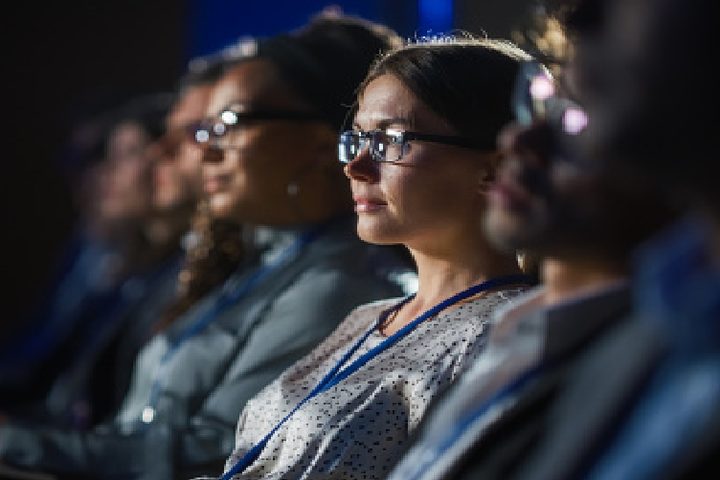 Attendees at an innovation and commercialization event
